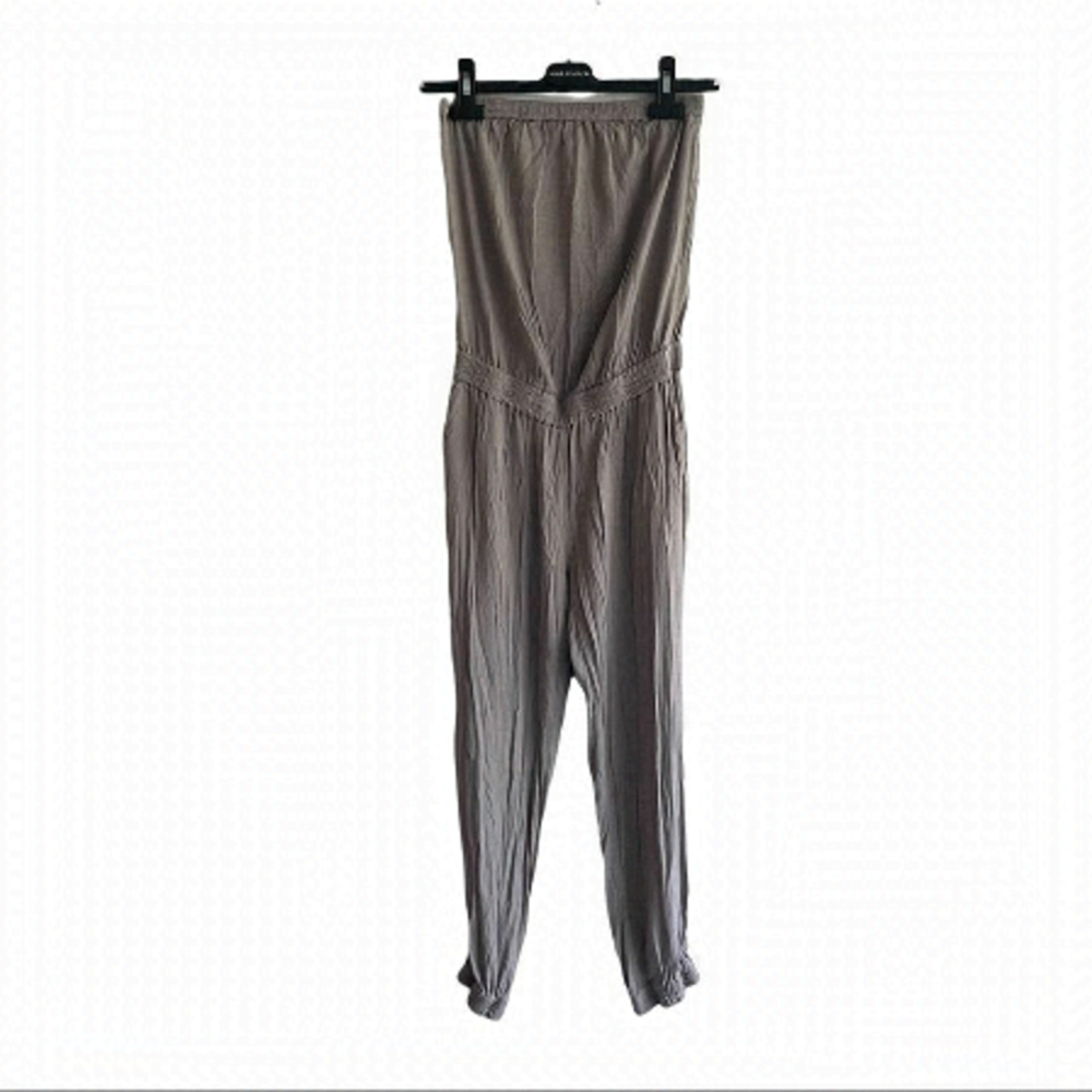 ARITZIA Tabata Taupe Strapless Sleeveless Pants Jumpsuit XS